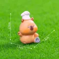 Miniatuur Capibara chef figuurtje voor poppenhuis DIY-landschapsdecoratie, 2,7 cm - Chefkok Stijl (6#)