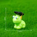 Cute miniature green frog figurine wearing a black graduation cap, size 2x1.5cm - 1# Frog / 2x1.5cm