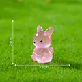 Mini pink translucent kangaroo figurine for micro landscape gardening, size 2.4cm x 1.6cm - Kangaroo Figurine (C2658) / Red