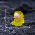 Yellow translucent miniature astronaut figurine for space micro-landscape DIY decor - 6# Luminous Holding Hands