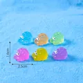 Assorted set of 6 luminous mini hermit crab figurines for DIY aquarium decor 2.5cm - Hermit Crab Small (Random) / 1 Piece