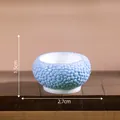 Miniatur hellblaue Vase mit Struktur für Puppenhaus DIY Mikro-Landschaft Deko - H1.5cm x B2.7cm / Vase Stil 3