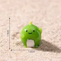 Cute green tiny dinosaur figurine for micro landscape DIY decoration with size indicators - Style 4 Dinosaur / 1.9x1.6cm