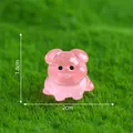 Süße rosa leuchtende Mops Miniaturfigur für Mikrolandschaft DIY Gartendekoration - Liegender Mops (6#)