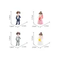 Cute miniature wedding couple figures for DIY dollhouse with precise size dimensions - Single Random / Sweet Couple Series