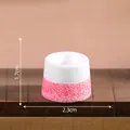 Miniatur-Vase in Weiß und Rosa für Puppenhaus DIY Deko, 2,3x1,7cm - H1.7cm x B2.3cm / Vase Stil 4