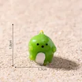 Cute tiny green dinosaur figurine micro landscape ornament decoration, size 1.8cm x 1.7cm - Style 5 Dinosaur
