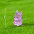 Miniature luminous purple kangaroo figurine for DIY garden micro-landscape, 2.4cm tall - Kangaroo Figurine (C2658) / Purple