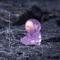 Miniature purple translucent astronaut figurine for DIY space landscaping, 3cm tall. - 8# Luminous Looking Up