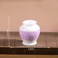 Miniatur-Vase in Weiß und Rosa mit Textur für Puppenhaus DIY Gartendekoration - Vase Stil 5