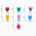 Miniatur bunte Saftglas-Modelle für Puppenhaus DIY Dekoration mit genauen Maßen - Mehrfarbig / Gemischte Farben / Bunte Becher