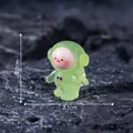 Miniature green astronaut figurine for space-themed DIY micro-landscape decoration - 9# Luminous Walking