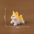 Miniature chubby Corgi dog resin figurine for dollhouse DIY decoration, size 2.8cm - 7# Walking