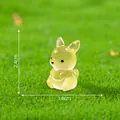 Luminous miniature yellow kangaroo figurine for DIY landscape gardening decoration - Kangaroo Figurine (C2658) / Yellow