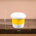 Miniatur Gelb-Weiß strukturierte Vase Ornament für Puppenhaus DIY Basteldekoration - Vase Stil 6