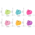 Luminous mini octopus figurines in 6 colors, 2x2.6cm for DIY decor - Luminous Cuttlefish