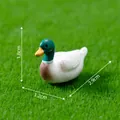 Miniature mallard duck figurine for micro landscape DIY garden decor, 2.9cm length - Sitting Posture / 2.9x1.2x1.8cm