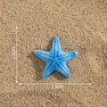 Realistische blauwe zeester miniatuur voor oceaan microlandschap en aquarium decor - Stijl 5 Blauwe Zeester / 1 Stuk
