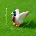 Miniature mallard duck figurine with dimensions for DIY garden terrarium - Spreading Wings / 3.0x1.9x2.4cm