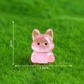 Süße rosa lichtdurchlässige Mops-Figur für DIY-Mikrolandschaft und Gartendekoration - Sitzender Mops (10#)