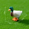 Hand-painted miniature mallard duck figurine for terrarium and micro-landscape garden decor - Standing / 3.0x1.3x2.8cm