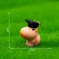 Miniature capybara figurine with graduation cap for DIY micro landscape 2cm x 1.7cm - 2x1.7cm
