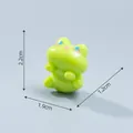 Miniature green frog resin figurine for DIY craft decoration, size 1.9 x 1.2 x 2.2 cm - Frog / Green