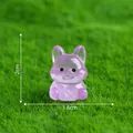 Niedliche Miniatur Mops Figur in Lila für die Dekoration von Mikro Gartenlandschaften - Sitzender Mops (11#)