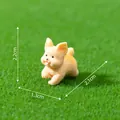 Miniature tan poodle dog figurine for DIY micro landscape garden desktop decoration - Sitting Pomeranian (C3304) / 3# Dog (Cream Pomeranian)