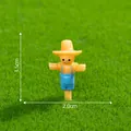 Miniatuur vogelverschrikker beeldje voor micro landschap DIY decor, maat 3,5x2,0cm - 3# Boer Vogelverschrikker / 3,5 cm x 2,0 cm / Farmer Scarecrow