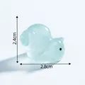 Miniature light blue luminous snail figurine for DIY micro-landscape decor, 2.8cm size - Snail / Blue
