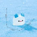 Mini figurine méduse blanche et bleue pour aquarium, hauteur 1,7 cm - Méduse Blanc Glacé Bleu (C3136)