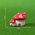 Detailed miniature red mushroom house figurine for DIY garden decor, size 3.1x3.8cm - 3.1x3.8cm / Style 1 Mushroom House