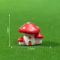 Miniature red mushroom house figurine for DIY gardening and micro landscape decoration - 2.8x3.3cm / Style 2 Mushroom House