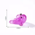 Purple luminous mudskipper figurine ornament for micro landscape, 2.8cm length - 2.8x1.6cm / Purple