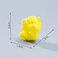 Miniature cute yellow animal figurine DIY decoration accessory 2.3cm height SKU variant view - Yellow