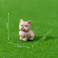 Statuetta in miniatura di cane Shih Tzu per decorazione micro paesaggio, alta 1,9 cm - 7# Cane (Statuetta Caffè Chiaro)