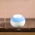 Miniatur-Keramikvase mit blau-weißer Textur für Puppenhaus-Dekoration, 2,4 cm breit - Vase Stil 14