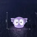 Luminous mini purple owl figurine for Halloween DIY micro landscape decoration - Luminous Bat