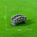 Grey miniature stone arch bridge figurine for DIY bonsai and micro landscape decor - Simulated Arch Bridge (4#) / 2.8x4.6cm