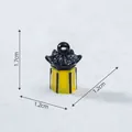 Miniature luminous hexagonal Chinese lantern figurine, 1.7cm height - Hexagonal Lantern (1#) / Without Keychain / Yellow