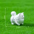 Cute miniature white Pomeranian dog figurine for micro landscape and DIY garden decor - 1# Standing Pose