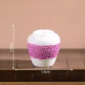 Miniatur-Vase mit Struktur in Weiß und Rosa für Puppenhaus-Deko, 1,9 cm - Vase Stil 15