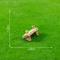 Miniature wood-textured bridge for DIY micro landscape garden decor, measuring 2.6x1.5cm - 1.5x2.6cm