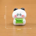 Miniature cartoon panda figurine holding an 'Easy' sign, height 2.9cm and width 2.4cm - Holding Sign Panda / 2.4cm x 2.9cm