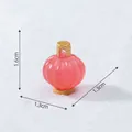 Miniature red luminous Chinese lantern ornament for micro landscape, size 1.6cm x 1.3cm - Round Lantern (3#) / Without Keychain / Pink