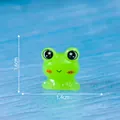 Cute miniature luminous green frog figurine for garden DIY decor size 1.4cm x 1.6cm - 1.4cm x 1.6cm / Solid Green