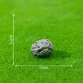 Miniature artificial stone for terrarium decor with 2.0x1.2cm dimensions indicated - Large Stone