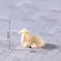 Miniature resin sheep figurine for dollhouse and micro-landscapes, 2.6cm length - 7# Sheep