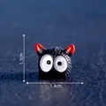 Gedetailleerde zwarte Halloween elfenminiatuur voor doe-het-zelf microlandschap, 1,3 x 1,1 cm - Duivel